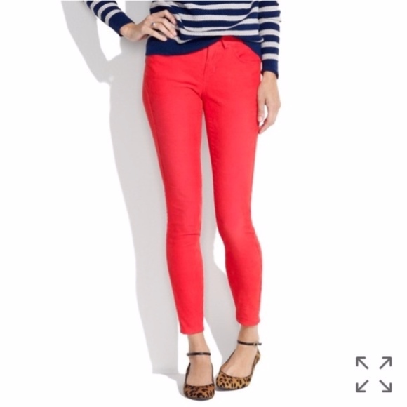 Madewell Pants - Madewell Coral Pink Corduroy Skinny Pants Size 27